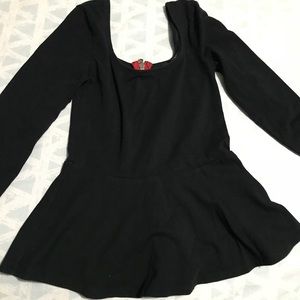 Black peplum top